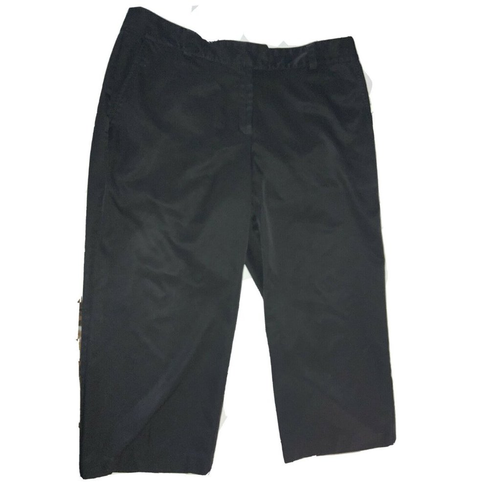 Izod Golf Womens Sz 10 Black Capri Pant With Side
